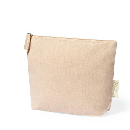 Kosmetiktasche aus kräftiger recycelter Baumwolle GRS 180g/m2 - Plaum Personalisiert