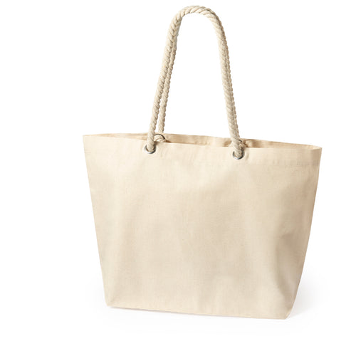 Tasche aus strapazierfähiger Baumwolle mit 220 g/m², mit weißen Baumwollgriffen - Kauly Personalisiert