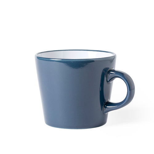 Keramiktasse mit einem Fassungsvermögen von 350 ml, mit weißem Innenraum und farbigem Außenbereich - Kario Personalisiert
