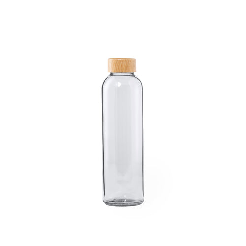 Transparente Glasflasche, 500 ml Fassungsvermögen und Bambus-Schraubverschluss, BPA-frei - Yonsol Personalisiert
