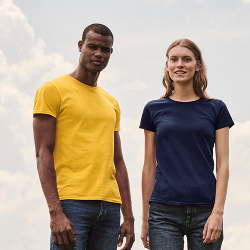 Farbiges Damen-T-Shirt Iconic von Fruit Of The Loom Personalisiert