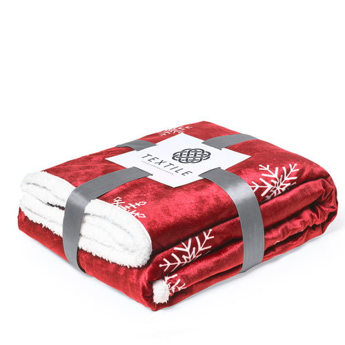 Weiche und warme 125x160 cm Decke mit Weihnachtsdekoration - Ricord Personalisiert