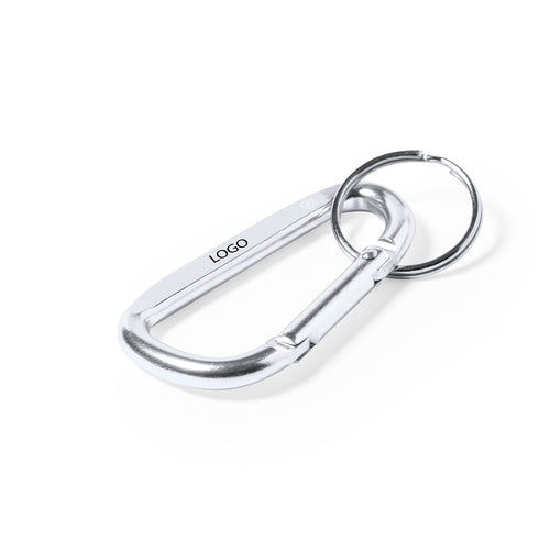 Recycelter Aluminiumkarabiner mit silberner Oberfläche - Galinex Personalisiert