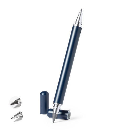 Kugelschreiber und ewiger Bleistift 2 in 1, hergestellt aus langlebigem Metall mit glänzender Oberfläche - Holwick Personalisiert