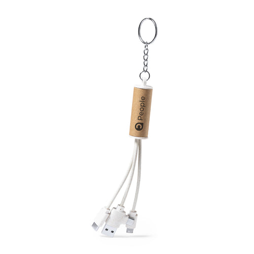USB-Ladekabel der Linie Natur hergestellt aus einer Kombination von recyceltem Karton und Weizenstroh, um die Verwendung von natürlichen Rohstoffen zu fördern und Schadstoffemissionen zu reduzieren - Feildin...