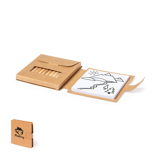 Ausmalset Nature Line aus recyceltem Karton und mit Bandverschluss an der Klappe - Lauglin Personalisiert