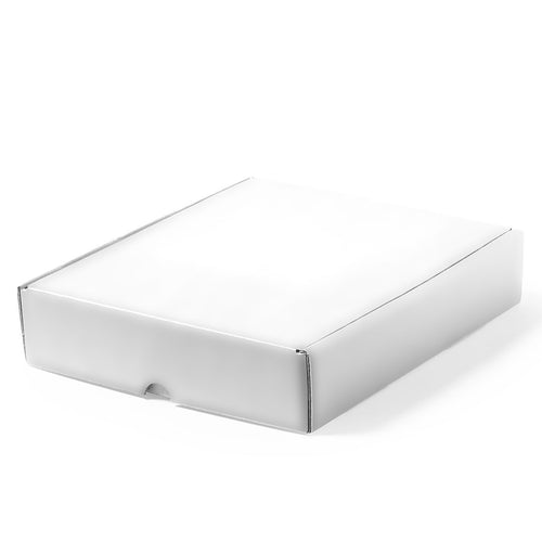 Präsentationsbox in XL-Größe, hergestellt aus Wellkarton mit weißer Oberfläche - Magdus Personalisiert