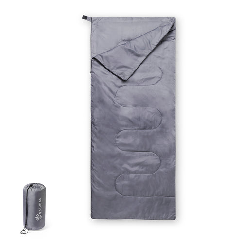 Schlafsack aus strapazierfähigem RPET 190T Polyester, warm und angenehm im Griff, in grau - Daltom Personalisiert