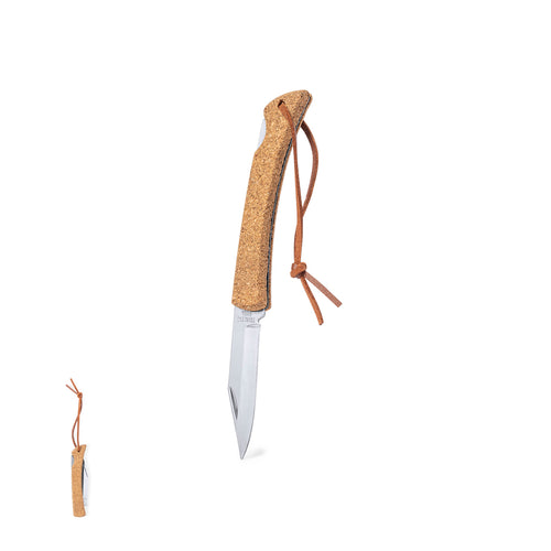Messer der Nature-Linie mit Klinge aus rostfreiem Stahl und Griff aus Naturkork - Sarper Personalisiert