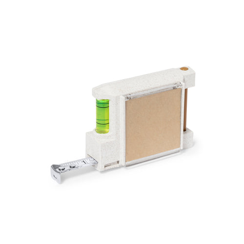 3-Meter-Multifunktions-Flexometer aus der Natur Linie, mit Gehäuse aus Weizenstroh - Sanwel 3m Personalisiert