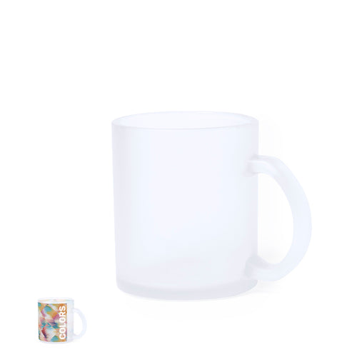 Glasbecher mit 350 ml Fassungsvermögen, durchscheinender Oberfläche und speziell für den Sublimationsdruck konzipiert - Amira Personalisiert