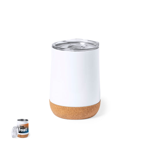 Thermobecher aus doppelwandigem Edelstahl mit einem Fassungsvermögen von 330 ml - Barker Personalisiert