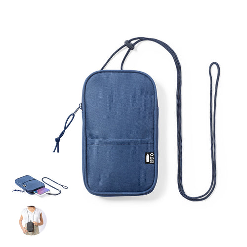 Natur Linie Klassische Handytasche aus strapazierfähigem 600D RPET Polyester - Landry Personalisiert