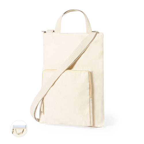 Originelle Laptoptasche aus strapazierfähigem Segeltuch mit natürlichem Finish - Leduc Personalisiert