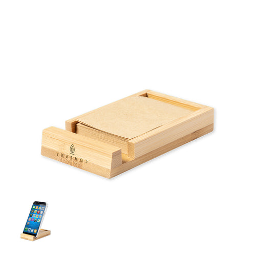 Linie Natur Notizblockhalter mit integriertem Smartphone-Halter - Heinda Personalisiert