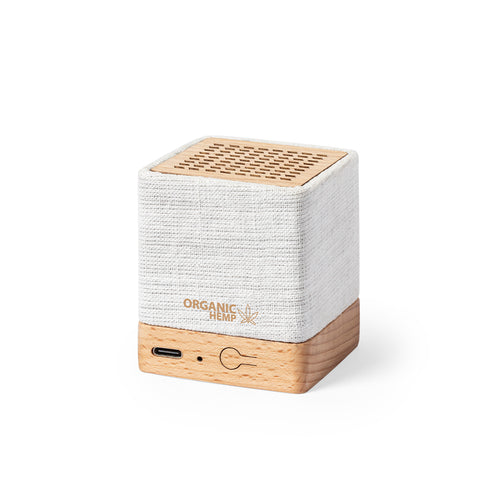 Bluetooth®-Lautsprecher mit Gehäuse aus einer Kombination aus Bio-Hanf und Naturholz - Dorkin Personalisiert