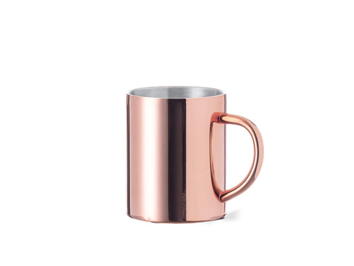 Becher mit 280 ml Fassungsvermögen aus doppelwandigem Edelstahl mit galvanisierter Kupferbeschichtung auf der Außenseite - Belon Personalisiert