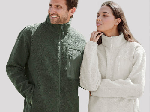 Giacche Killian Personalizzato - Giacca in caldo materiale sherpa RPET da 450g/m2, con fodera in pile in tinta