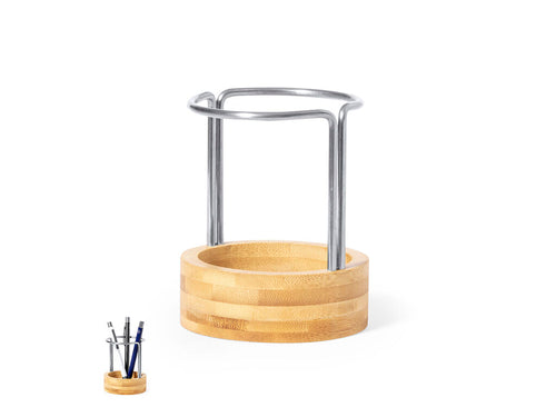 Origineller Design-Kugelschreiber aus lackiertem Bambus und robustem Edelstahl - Oswin Personalisiert