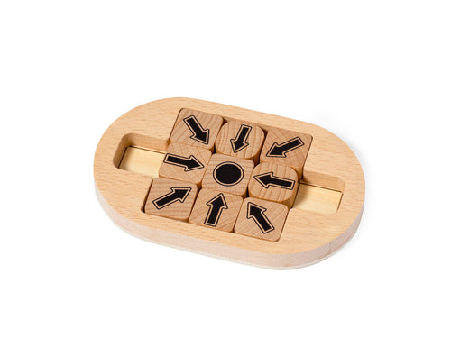 Geschicklichkeitsspiel aus Holz, bestehend aus 9 Teilen und einem Brett - Jatrex Personalisiert