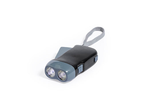 Umweltfreundliche Taschenlampe mit 2 LEDs, manuell aufgeladen über den eingebauten Dynamo - Sena Personalisiert