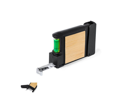 3 m langes Multifunktions-Flexometer, hergestellt aus einer langlebigen Kombination aus Bambus und ABS - Eliza 3m Personalisiert