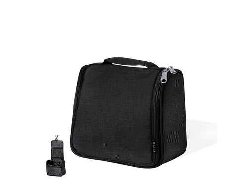 Kulturtasche aus RPET zur Aufbewahrung von Körperpflegeartikeln, mit praktischem Haken, um sie überall zu befestigen - Gean Personalisiert