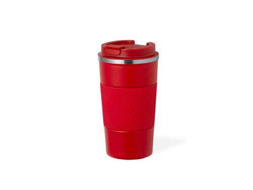 Thermobecher aus doppelwandigem Edelstahl mit einem Fassungsvermögen von 400 ml in matter Farbe - Drury Personalisiert
