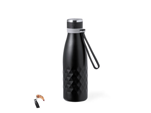 Elegante Thermosflasche mit 550 ml Fassungsvermögen, aus doppelwandigem Edelstahl, mit Schraubverschluss für optimale Abdichtung - Hexor Personalisiert