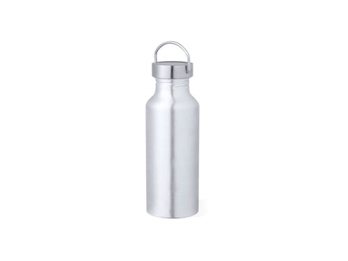 Flasche mit 650 ml Fassungsvermögen, hergestellt aus recyceltem Aluminium mit einer glänzenden Oberfläche - Zandor Personalisiert