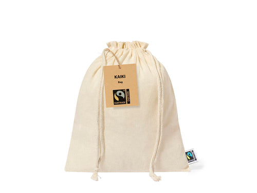 Natur Linie Tasche, hergestellt aus Baumwolle 105g/m2 in natürlicher Farbe - Kaiki Fairtrade Personalisiert