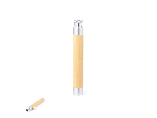 Origineller 45ml Flachmann aus Bambus und Edelstahl hergestellt - Zentia Personalisiert