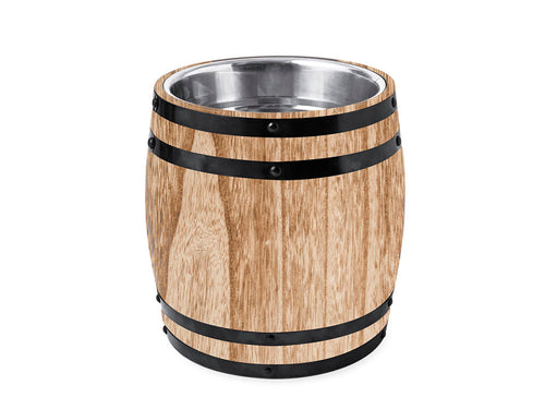 Originaler Stahleimer mit Holzaußenseite - Tonend Personalisiert