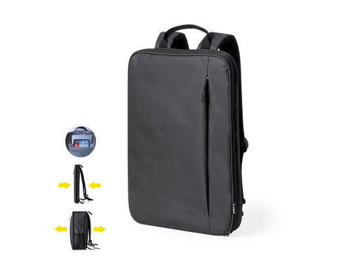 Ausziehbarer Rucksack aus widerstandsfähigem 600D RPET - Weiter Personalisiert