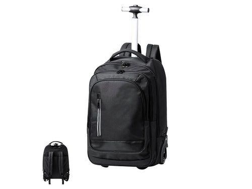 Trolley-Rucksack mit 2 Rädern aus hochwertigem 300D-Polyester - Dancan Personalisiert