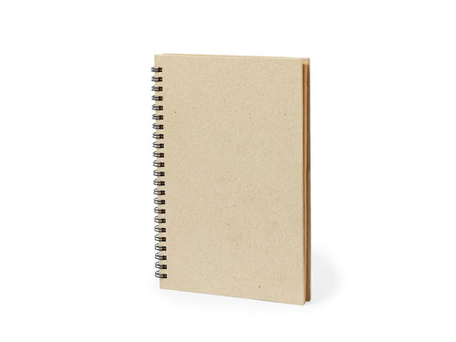 A5 Notizbuch mit festem Einband und aus recyceltem Gras hergestellt - Nigmar Personalisiert