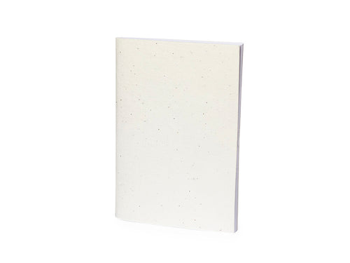 Notizbuch mit weichem Einband aus Saatgutpapier und 60 unbedruckten weißen Seiten im Inneren - Derna Personalisiert