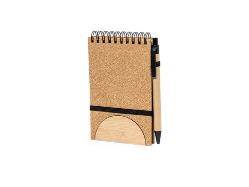 Ringbuch-Notizbuch aus Kork und Bambus - Marinix Personalisiert