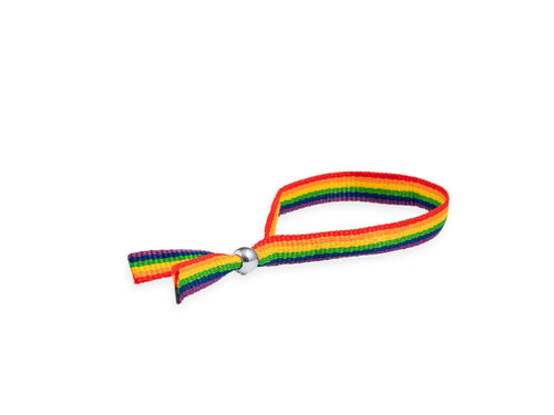 Mehrfarbiges Regenbogenarmband aus weichem Polyester - Jabisk Personalisiert