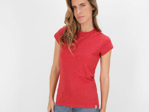 Damen T-Shirt aus 60% recycelter Baumwolle in Kombination mit RPET, Single Jersey, 150g/m2 - Bandul Personalisiert