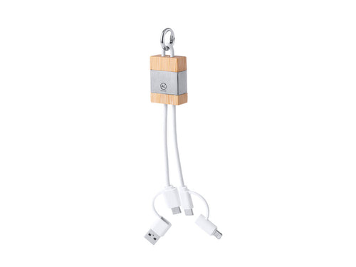 Ladekabel aus Bambus und recyceltem Aluminium - Desak Personalisiert
