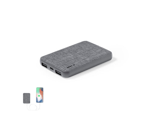 Externe Zusatzbatterie beschichtet mit weichem RPET Polyester - Syrong Personalisiert