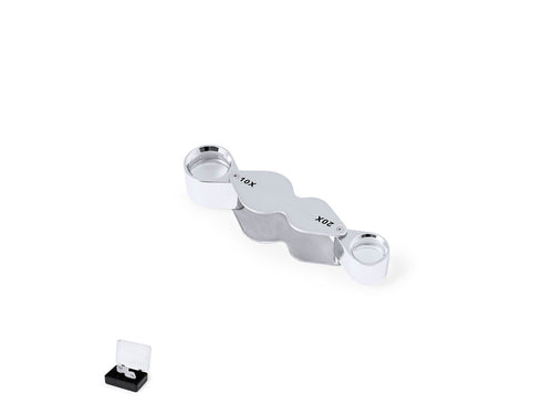10x und 20x Faltlupe aus robustem Metall - Nalix 10/20X Personalisiert