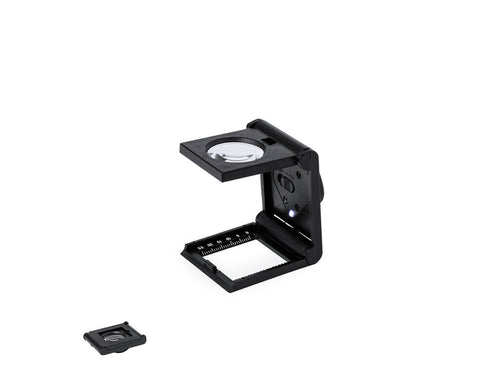 Einschlaglupe mit 8-facher Vergrößerung aus robustem PP, mit integriertem LED-Licht und Messlineal - Tudels 8X Personalisiert