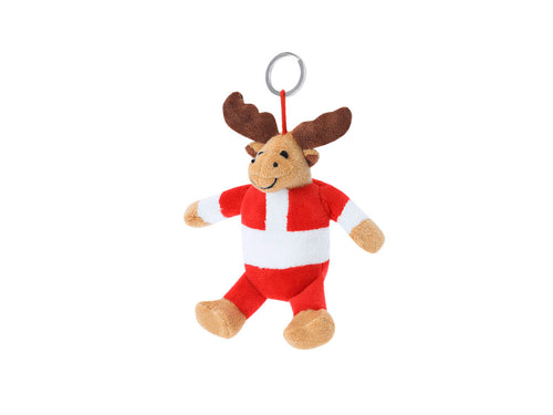 Weiche Teddybär-Schlüsselanhänger mit Weihnachtsdekorationen - Cardix Personalisiert