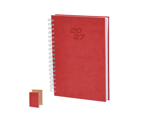 Ringbuch-Tagebuch im B5-Format aus weichem und strapazierfähigem PU-Leder, mit Hartdeckeln - Wayrux Personalisiert