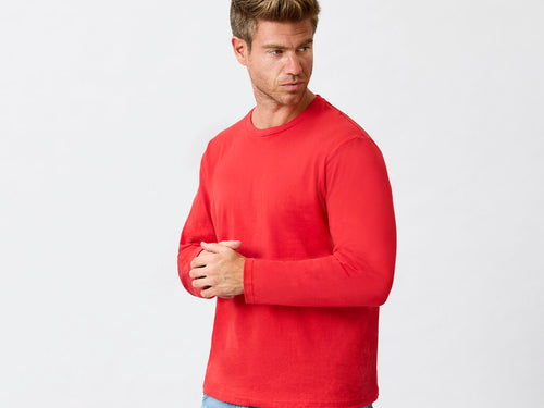Langärmeliges T-Shirt für Erwachsene in Farbe, weich und angenehm im Griff aus 100% Baumwolle, 160 g/m² glatt gestrickt (in Grau: 85% Baumwolle + 15% Viskose) - Hawk Personalisiert