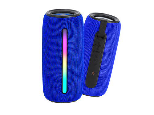 Stereo Bluetooth® Lautsprecher mit 2x5W Ausgang und mehrfarbigen LED-Lichtern mit 5 Beleuchtungsmodi und FM-Radiofunktion - Hochok Personalisiert