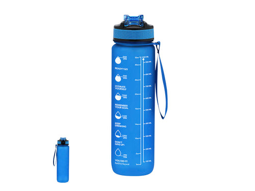 Flasche mit einer Kapazität von 1L, hergestellt aus langlebigem PETG, mit einer matten, durchscheinenden Oberfläche - Ridof Personalisiert