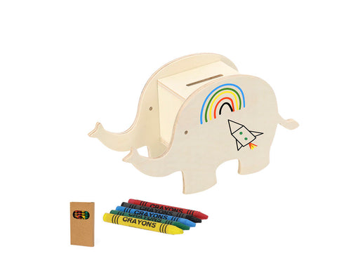 Sparen aus Naturholz mit Tierdesign - Yilmax Personalisiert
